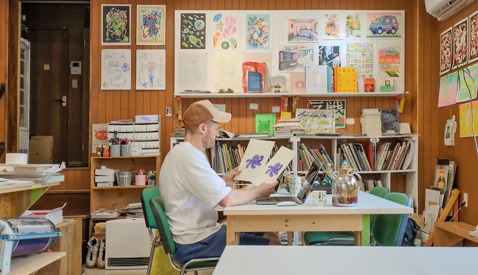 Risograph printing at Hand Saw Press